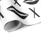 Hugs en Kisses Lip Print Wrapping Paper Cadeaupapier (Rol Hoek)