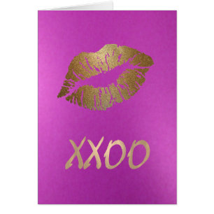 Hugs- en Kisses Lip-printkaart