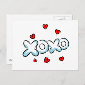 Hugs en Kisses Merchandise Briefkaart (Voorkant / Achterkant)