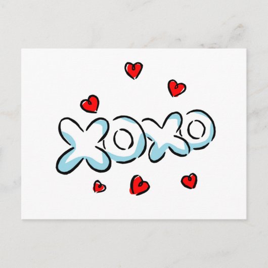 Hugs en Kisses Merchandise Briefkaart (Voorkant)