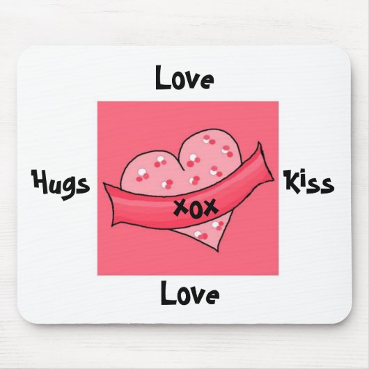 Hugs en Kisses - mousepad Muismat (Voorkant)