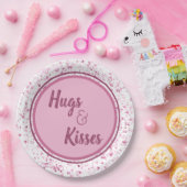 Hugs en Kisses Papieren Bordje (Feest)