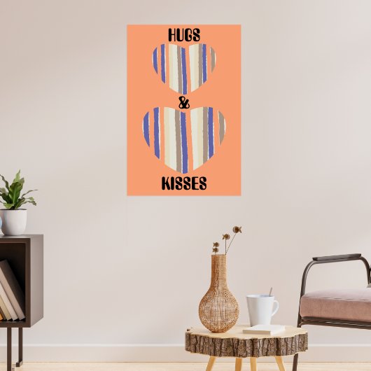Hugs en Kisses Poster (Woonkamer 3)