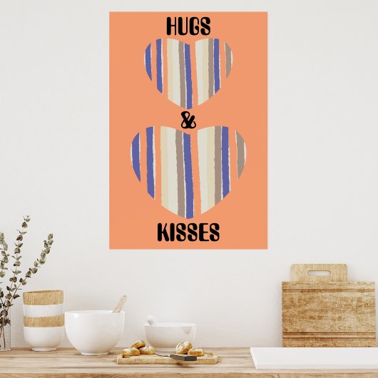 Hugs en Kisses Poster (Keuken)