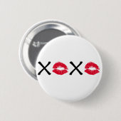 Hugs en Kisses Ronde Button 5,7 Cm (Voorkant /achterkant)