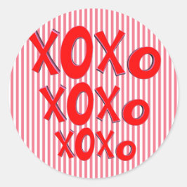 Hugs en Kisses Ronde Sticker