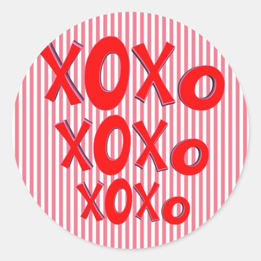 Hugs en Kisses Ronde Sticker (Voorkant)