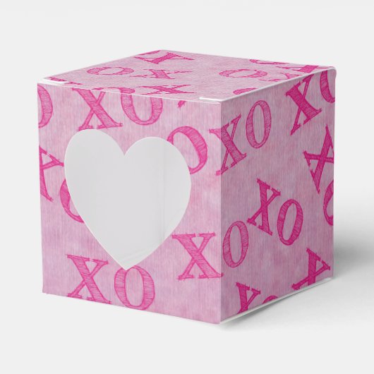 Hugs en Kisses roze XO XO Bedankdoosjes (Voorkant Zijde)