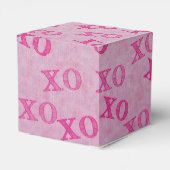 Hugs en Kisses roze XO XO Bedankdoosjes (Achterkant)