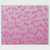 Hugs en Kisses roze XO XO Cadeaupapier (Vlak)