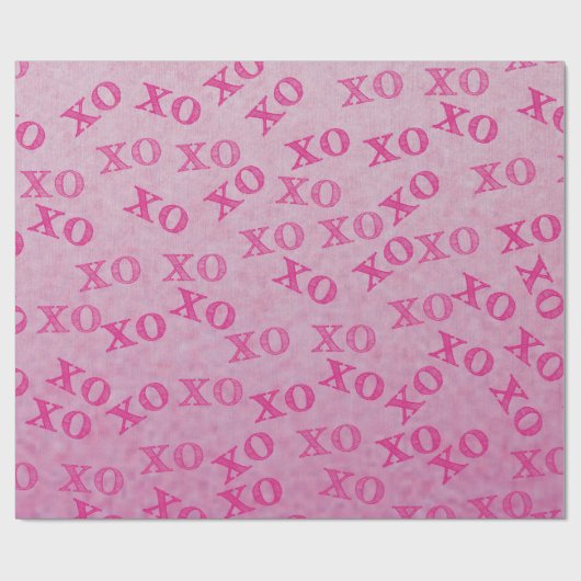 Hugs en Kisses roze XO XO Cadeaupapier (Vlak)