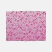 Hugs en Kisses roze XO XO Fleece Deken (Voorkant (Horizontaal))