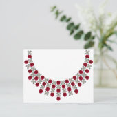Hugs en Kisses Ruby Ketting Briefkaart (Staand voorkant)