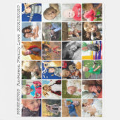 Hugs en Kisses Rustic Family Photo Collage Fleece Deken (Voorkant)