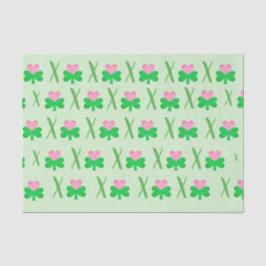 Hugs en Kisses Shamrock- en Heart Tissue Paper Tissuepapier