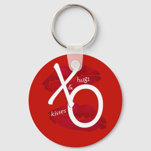 Hugs en Kisses Sleutelhanger (Voorkant)