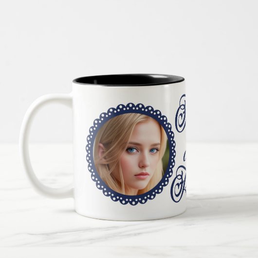 Hugs en Kisses Tweekleurige Koffiemok (Links)