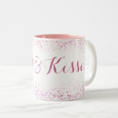 Hugs en Kisses Tweekleurige Koffiemok (Voorkant rechts)