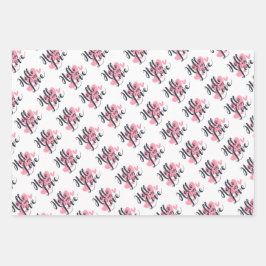 Hugs en Kisses Typografie Inpakpapier Vel