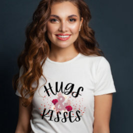 Hugs en Kisses Valentijn T-shirt