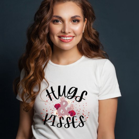 Hugs en Kisses Valentijn T-shirt