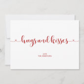 Hugs- en Kisses-Valentijnsdag Feestdagenkaart (Voorkant)