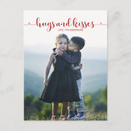 Hugs en Kisses Valentijnsdag Foto Briefkaart