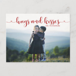 Hugs en Kisses Valentijnsdag Foto Briefkaart