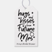 Hugs en kisses van Future Mrs. Cadeaulabel (Voorkant)