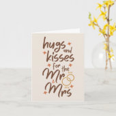 Hugs en Kisses voor de heer en mevrouw Wedding Gre Kaart (Gele Bloem)