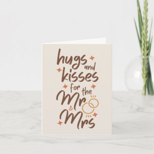 Hugs en Kisses voor de heer en mevrouw Wedding Gre Kaart