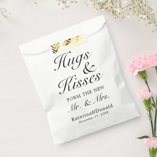 Hugs en Kisses Wedding Favor Bags Bedankzakje (Gezegeld)