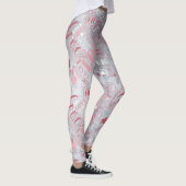 Hugs en Kisses Word Cloud Pink/Silver ID286 Leggings (Rechts)