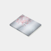 Hugs en Kisses Word Cloud Pink/Silver ID286 Post-it® Notes (Schuin)