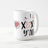 Hugs en kisses y'all koffiemok (Voorkant rechts)