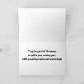 **HUGS EN KLEINE STOFFEN** FEESTDAGEN KAART (Binnen)