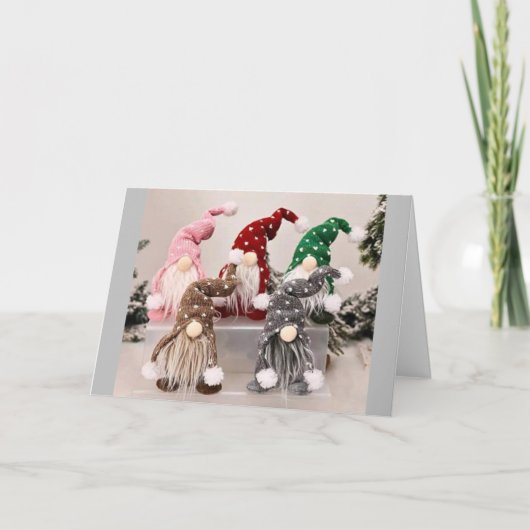 **HUGS EN KLEINE STOFFEN** FEESTDAGEN KAART (Voorkant)