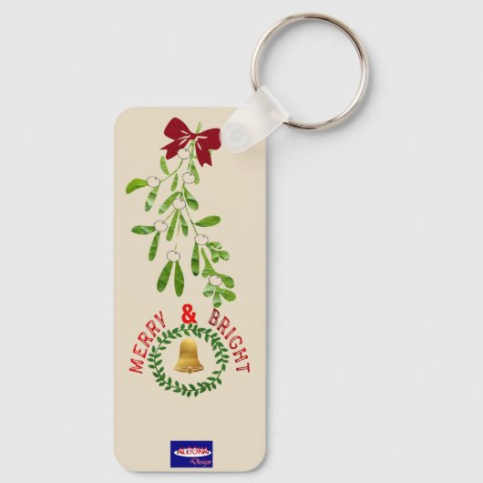 Hugs en mistletoe-toetsen sleutelhanger (Achterkant)