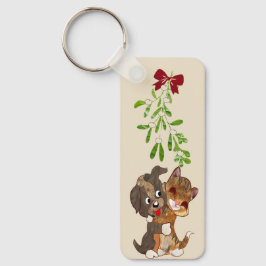 Hugs en mistletoe-toetsen sleutelhanger
