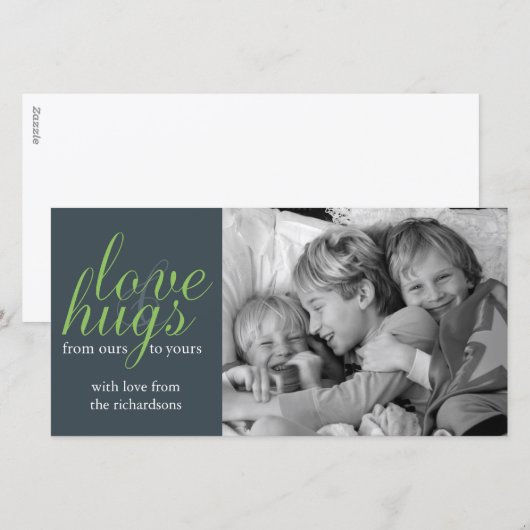 Hugs Feestdagenkaart (Voorkant / Achterkant)