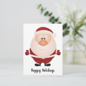 Hugs from Santa Claus Feestdagenkaart (Staand voorkant)