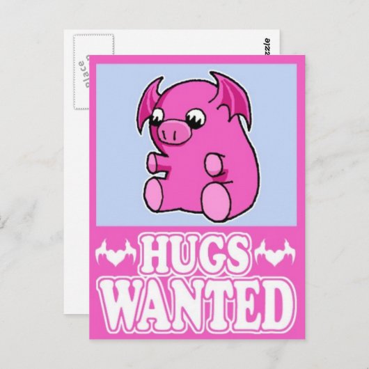 Hugs Gezochte Briefkaart (Voorkant / Achterkant)