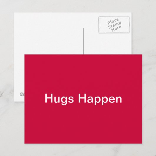 Hugs Happen Briefkaart (Voorkant / Achterkant)