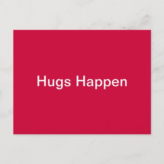 Hugs Happen Briefkaart (Voorkant)