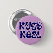 Hugs Heal Blue Ronde Button 5,7 Cm (Voorkant /achterkant)