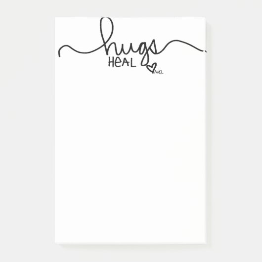 Hugs Heal Post-it Notes (Voorkant)