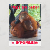 Hugs is beter in Indonesië Briefkaart (Voorkant)