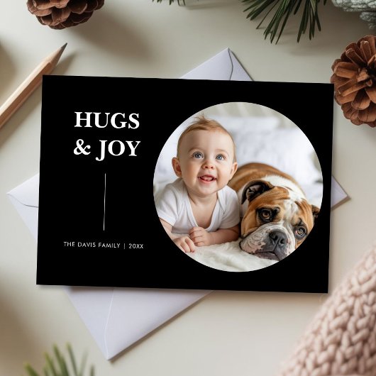Hugs, Joy & Pawprints Everywhere holiday card Feestdagenkaart