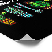 Hugs Just Kidding Don't Touch Me Funny Cactus Joke Poster (Hoek)