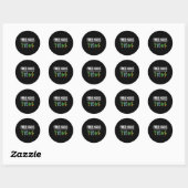 Hugs Just Kidding Don't Touch Me Funny Cactus Joke Ronde Sticker (Vel)